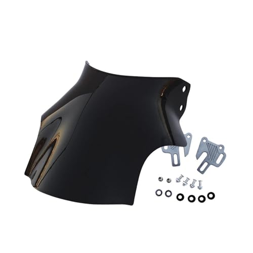 HOLOMKMGYT Hornet CB400 CB600 CB750 CB900 CB919 CB250用 オートバイ用 ウインドシールド ラウンドライト ストリートバイク用 ウインドスクリーン バイク用 スクリーン(1 Set Black)