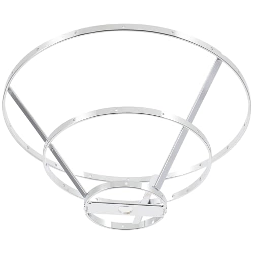 Cadre d'abat-jour DIY Outanaya 19cm en fer argenté à 3 niveaux