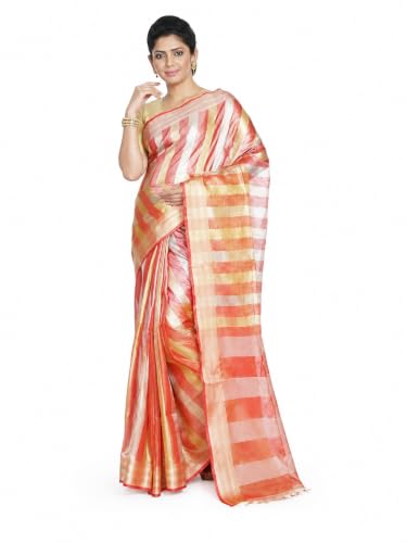 Image of HAIDER ALI AND SONS Pure Tissue Linen Saree for Women with Blouse Piece | Bhagalpuri Handloom Linen Saree | Soft Breathable Lightweight Ethnic Saree for Party, Festival, Office Wear |