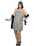 Funidelia | Disfraz de charlestón años 20 plateado para mujer Disfraz para adultos y divertidos accesorios para Fiestas, Carnaval y Halloween - Talla XL - Gris/Plateado