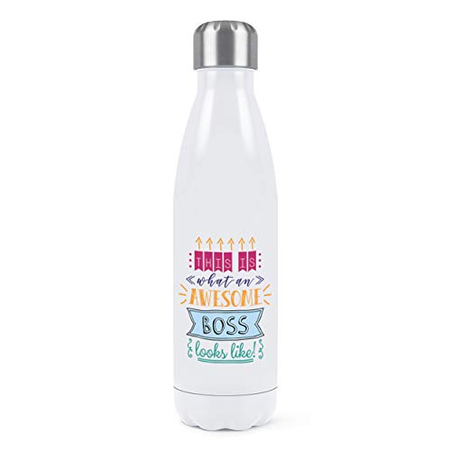 Bouteille isotherme acier inoxydable 500ml blanc gourde sports double paroi