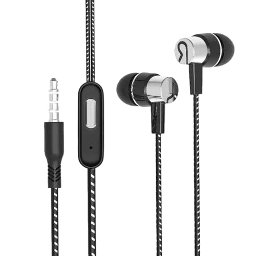 In-Ear Wired Earbud,Sweat-proof Corded In-ear Ear Buds for Music - High-Fidelity Stereo Sound, Wired Earbuds With Mic for Listening Music, Podcasts