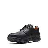 Cuero Clarks Nature Three, Zapatos para Hombre, Negro (Black Leather), 42 EU