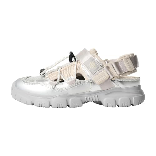 [VJ] Xj[J[T_ e[u}EeAT ₷ 2WAY Y fB[X O y XCh s AEghA X|T Silver/Linen 22.0 cm