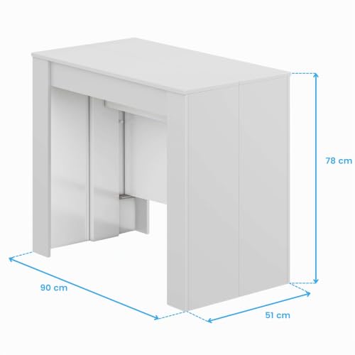 Table de salle à manger gain de place console extensible pour petits salons