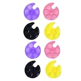 Healifty Nagelkunst Ring Palette 8 Stück Kleiner Maniküre Kunststoff Tragbar Nageldesign Zubehör für Nagelliebhaber Zufällige Farbe