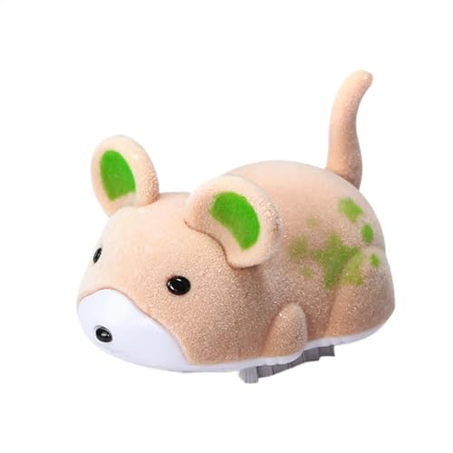 電子動く猫のおもちゃ、猫用のきしむぬいぐるみハムスター - ぬいぐるみシミュレーションきしむからかい猫のおもちゃ | 活発な子猫と成猫のためのリアルなデザインのからかい猫用おもちゃ