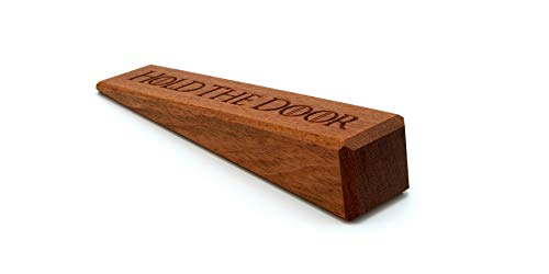 Hold The Door Stop (Hodor), Handmade Wood Door Stopper (Brazilian Cherry), Decorative Door Stop Wedge For Home And Office, Made In Usa #TOP6