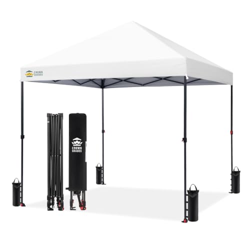 Image of CROWN SHADES 8x8 Pop Up Canopy, Outdoor Canopy Tent, White