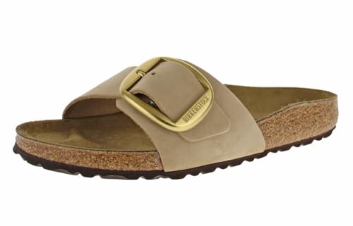 Birkenstock 1024039 1024009 1023373 Madrid Big Buckle One Strap Flat Sandals, Sandcastle, 25.0 cm by Birkenstock - Used condition - US$133.05