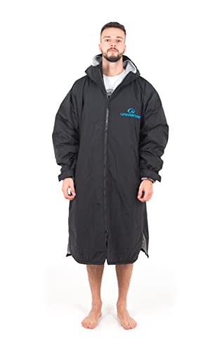 Lifeventure Langarm-Wickelmantel | Winddicht, wasserdicht, geruchshemmend behandelt, mit Fleece gefütterter Poncho-Mantel zum Schwimmen, Surfen, Camping