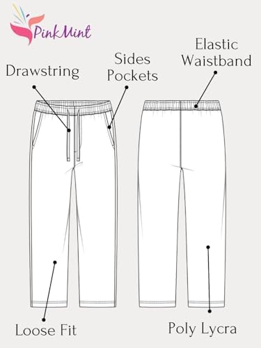 Image of Pinkmint Men's Poly Lycra Ribbed Relaxed Fit Stretchable & Comfortable Trouser | Flexible Elastic Waist with Drawstring Lower for Man
