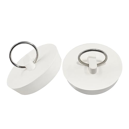 Tapones de desagüe de goma blancos 2 piezas 1-3/4 pulg miniatura 5