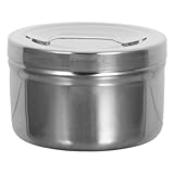 ABOOFAN 6pièces Pot Acier Inoxydable Avec Couvercle Pour Disques Démaquillants Pot à Co...