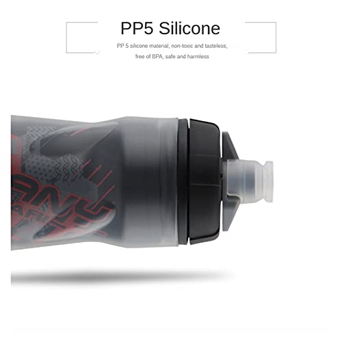 YINYANG Fietsenfles Siliconen Dubbellaags Koud en Warmtebeweging 600 ml MTB Fiets Buitensporten Water Cup Fietsuitrusting (Color : Red) - Image 5