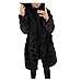 Faux Fur Pelzmantel Damen Winter Dickere Warm PlüSchjacke Damen Mit Kapuze Fleecemantel Damen Lang Outdoor Trenchcoat Einfarbig PlüSch GefüTterte Longstrickjacke Winterparka Fuzzy Fleece Wintermantel