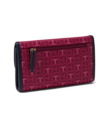Tommy Hilfiger Kennedy II Flap Continental Wallet-Coated Square Monogram Italian Wine/Eccentric Magenta One Size2