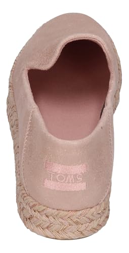 Image of TOMS - Womens Carolina Espadrille, Color Pale Rose Metallic Suede, Size: 9.5 B(M) US