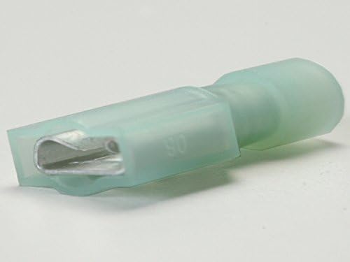 Blue Insulated Female Slide On Terminals 1/4 Inch For 14-16 Gauge Wires - Pack Of 12