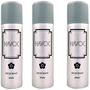 havoc silver deodorent spray pack of 3