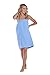 Produktbild Turquaz Linen Damen Leichte, knielange Spa- / Badewaffel-Körperpackung mit verstellbarem Touch-Verschluss, Klein/Mittel, Serenity Blue