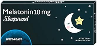 WEST-COAST Sleepneed Melatonin 10mg | Formulated to Promote Peaceful Sleep | Advanced Sleep Support | Stay Asleep Longer, Easy to Take, Faster Absorption - 10 Tablets