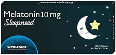 WEST-COAST Sleepneed Melatonin 10mg | Formulated to Promote Peaceful Sleep | Advanced Sleep Support | Stay Asleep Longer, Easy to Take, Faster Absorption - 10 Tablets