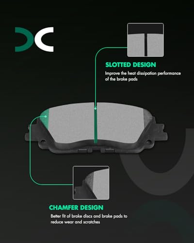 Image of SCITOO D2076-9311 Disc Brake Pads Sets Front Ceramic Brake Pads w /Hardware