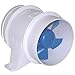 Rule 240 In-Line Blower, Slip On 4 Inch Connections, 235 CFM, 12 Volt