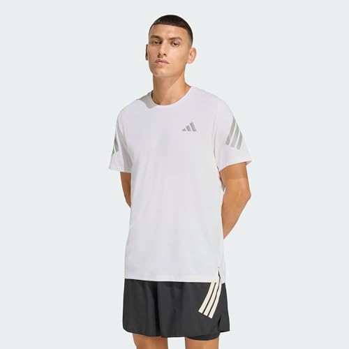 adidas Men's ADI365 Running Climacool Iconic T-Shirt, White, M