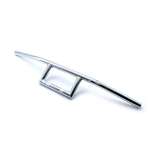 7/8 "22mm Guidon Fenêtre Attaque Style Poignée Bar Chopper Café Racer Moto Universelle (Chrome)