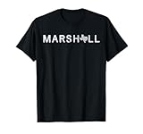 Marshall Texas Mapa Camiseta