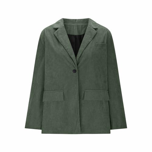Womens Corduroy Blazer Jacket Dressy Casual Lapel Collar Business Suit Jacket Fall Trendy Work Outerwear with Pocket3