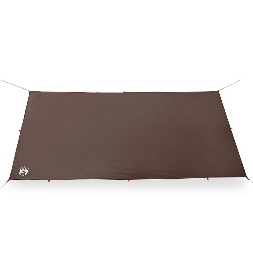 Tarp Campingplane 306 x 306 cm, Vielseitige Zeltplane aus 185T Polyester, Outdoor Überdachung mit Ösen für Camping und Trekking, Olivgrün, Inklusive Tragetasche
