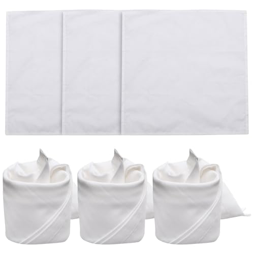 BESPORTBLE Paños de Algodón 100% Puro en Tonos Claros 6 Piezas, Toallas de Mano Absorbentes y Lavables para Copas de Vino, Servilletas de Tela Plegables para Mesa Comedor, Uso Doméstico
