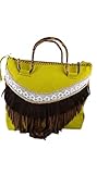  Shopper Bag Mostaza en Cuero Asa de Caña