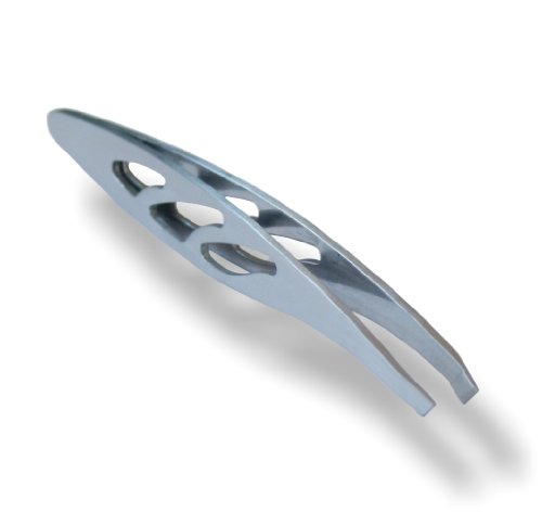Preisvergleich Produktbild Profi Pinzette mit flachen Enden, Edelstahl, für Augenbrauen und Nailart