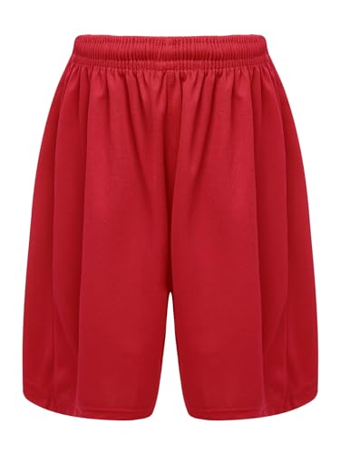 TiaoBug Kids Boys Athletic Shorts Solid Color Running Basketball Bottom Training Workout Sports Trunks