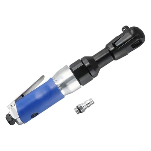 Air Pneumatic Ratchet Wrench 90 Degree with Reversible Drive and Exhaust System for Clean Operation in Motorcycle Clutch and Lock Nut Maintenance (A)