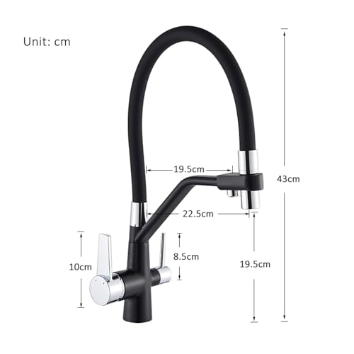 Robinet de cuisine filtrant rotatif 360 système purification