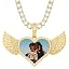 0479 Wing gold heart pendant&tennis chain]