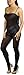 ToBeInStyle Women’s Bodystocking Fishnet Mesh Opaque Sheer Lingerie Bodysuit - Opaque Solid Crotchless Black - One Size