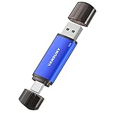 Vansuny 32GB USB Type-C フラッシュドライブ 2イン1 デュアルフラッシュドライブ USB A + USB C OTG フラッシュドライブ Android スマートフォン タブレット コンピューター ノートパソコン用 (ブルー)