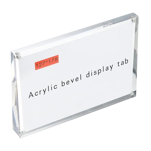 Porte-signe en acrylique PATIKIL transparent 7x5 pouces pour l'affichage de magasin