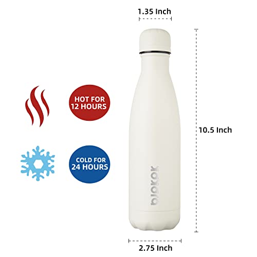 Image of BJPKPK 17 oz Insulated Water Bottle, Stainless Steel Flask, Leak Proof
