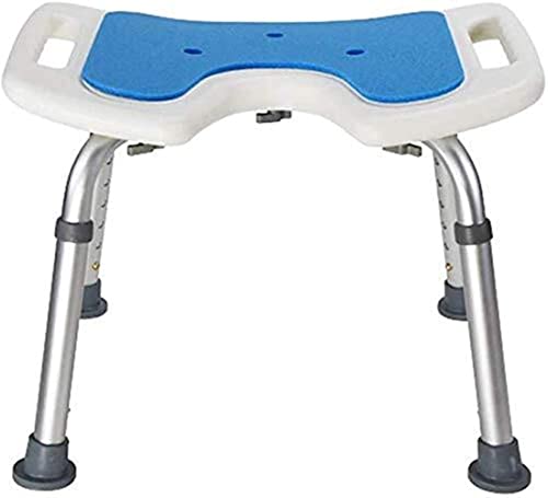 Siège de douche antidérapant et antibactérien avec tapis bleu de bain