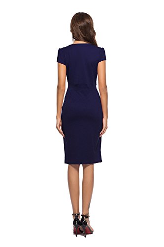 Image of CEASIKERY Women's Business Retro Cocktail Pencil Wear to Work Office Casual Dress