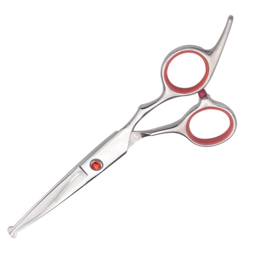 OUNONA Forbici Parrucchiere Sicurezza Punta Arrotondata in Acciaio Resistente Taglio Dritto Per Famiglie e Animali Strumenti Styling Professionali Per Barber Shop e Uso Domestico