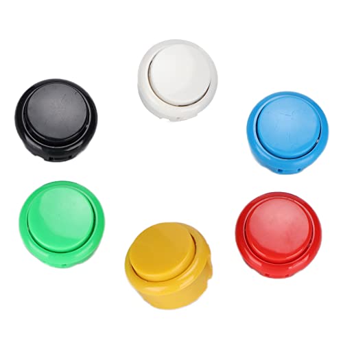 Caiqinlen Botón de Arcade, Fácil de Reemplazar Botón de Reemplazo de Arcade Instalación Snap-in Estable Larga Vida de Servicio para Consola de Juegos Arcade Joystick para XBOX360 Cover