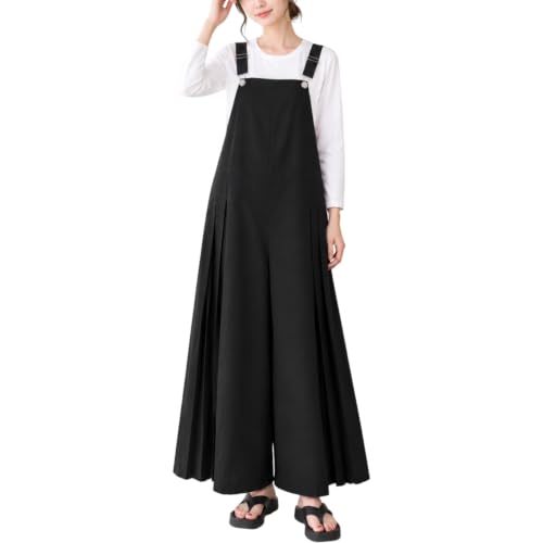 サロペット レディース オーバーオール ワイドパンツ ロングパンツ オールインワン ゆったり 楽ちん 体型カバー 着痩せ 大人 カジュアル 春 夏 秋